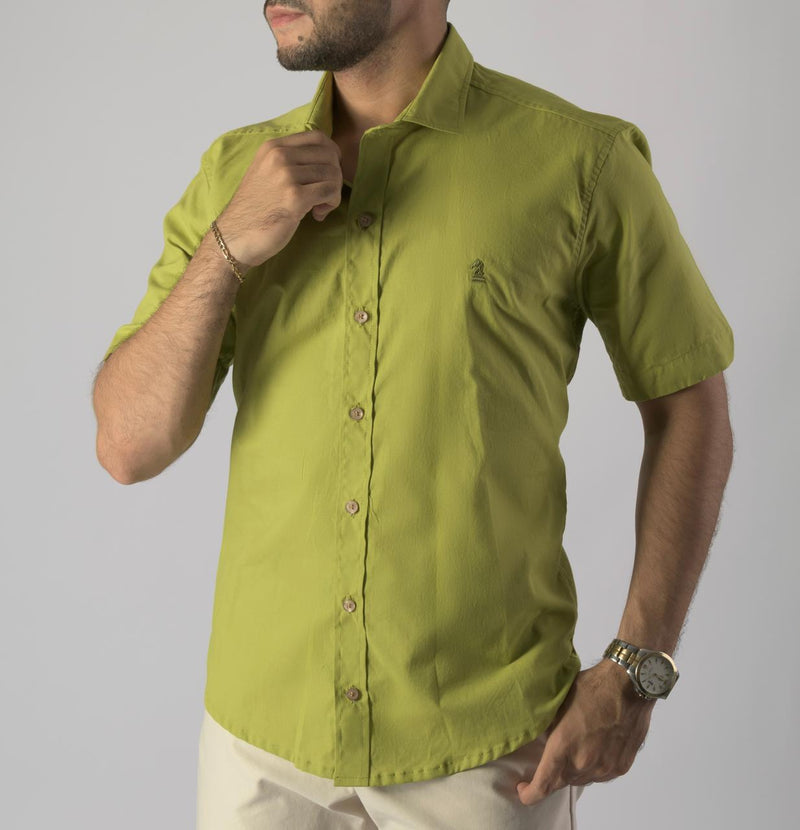 Camisa Manga Corta con Corte Inglés para Hombres