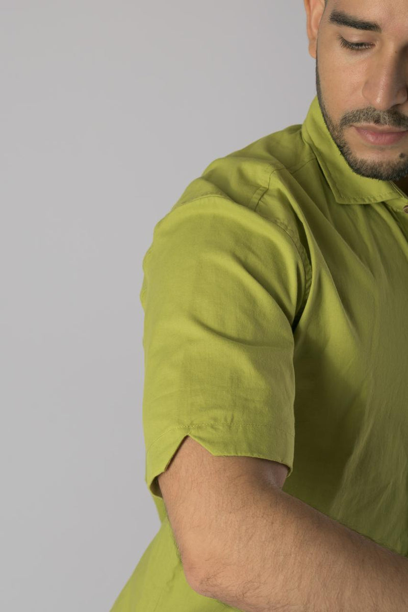 Camisa Manga Corta con Corte Inglés para Hombres