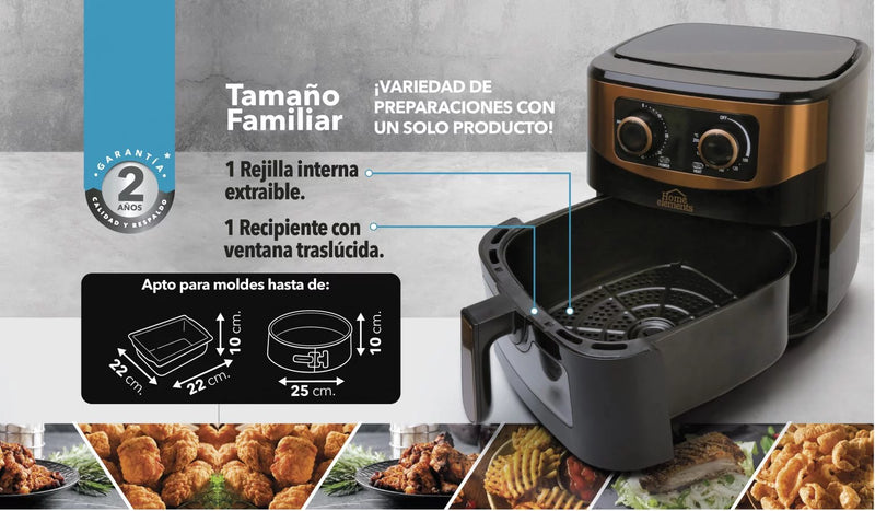 🍟Freidora De Aire 7 Litros Mega Fryer Home Elements🍟