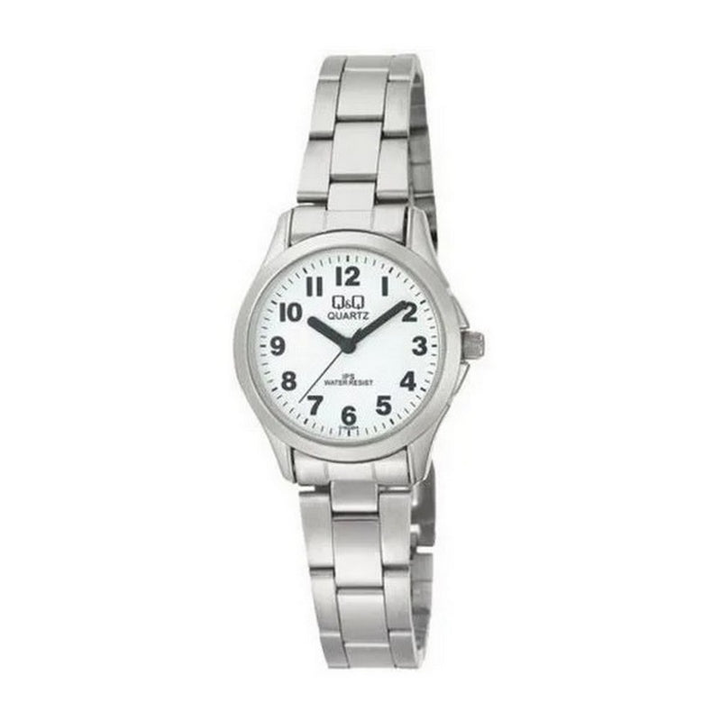 Reloj Dama Qyq Mujer C193j204y Plateado Acero + Estuche