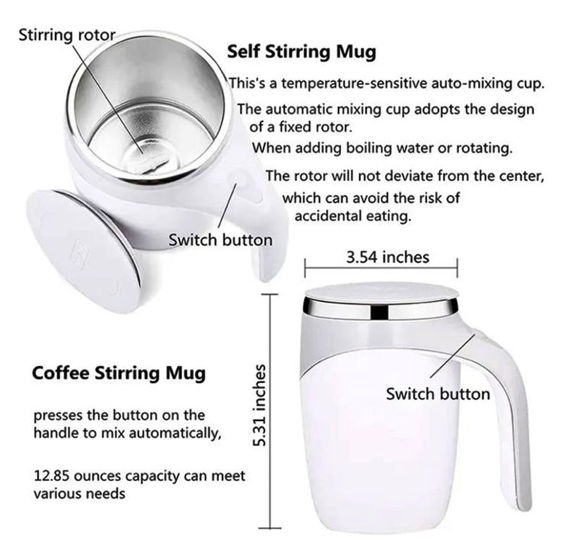 Taza Automática Para Mezclar Café Y Leche Termo Eléctrico