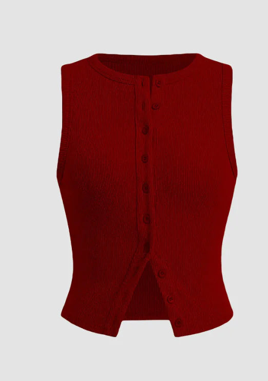 Slim Fit Sleeveless Waistcoat Vest