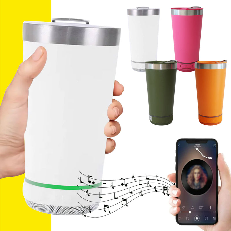 Vaso Cerveza Acero Inoxidable 420ml Parlante Bluetooth Usb